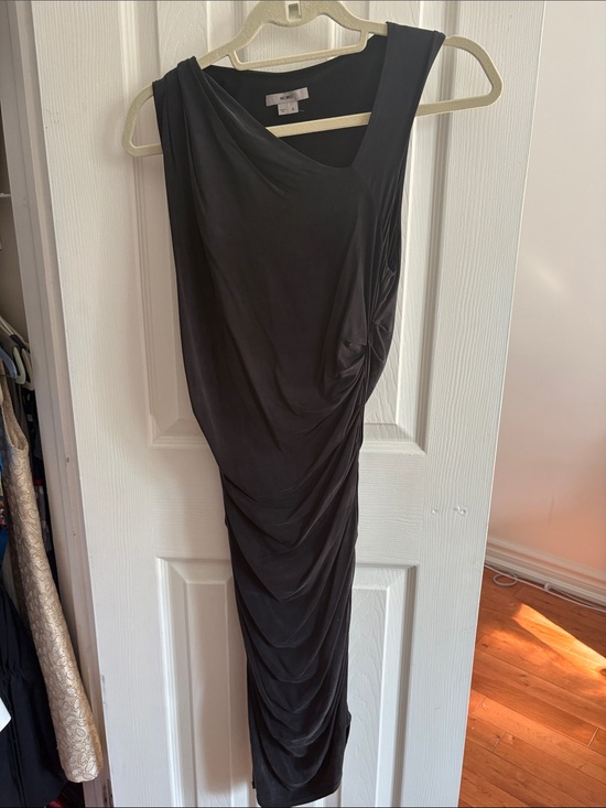 Helmut Lang Dresses & Skirts - Helmut Lang Black Sleeveless Draped Midi Dress